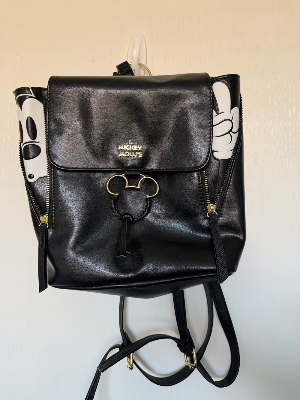 Disney Black Faux Leather Backpack